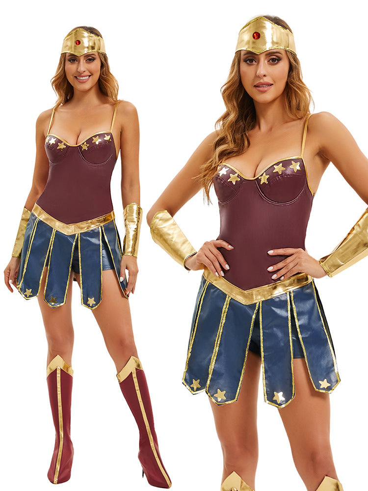 Disfraz de Diosa Guerrera Griega para Halloween y Cosplay