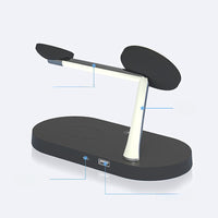 Cargador Inalámbrico 5 en 1 – Carga tu Celular, Reloj y Audífonos a la Vez