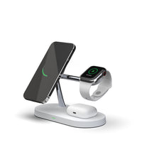 Cargador Inalámbrico 5 en 1 – Carga tu Celular, Reloj y Audífonos a la Vez