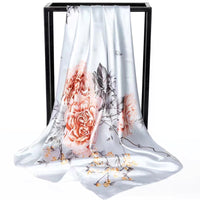 Pañuelo Tipo Seda Foulard 90×90 cm para Mujer
