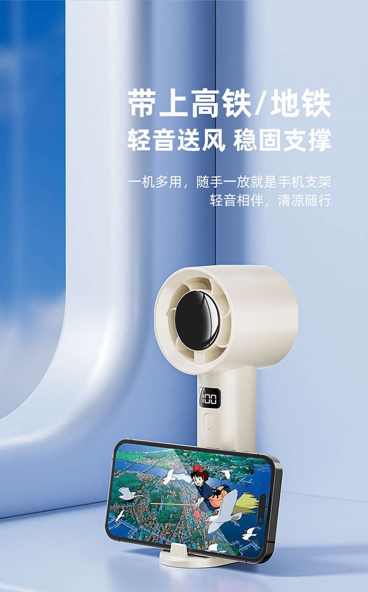 Ventilador de Mano de Alta Velocidad – Pantalla Digital y Potencia Máxima