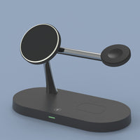 Cargador Inalámbrico 5 en 1 – Carga tu Celular, Reloj y Audífonos a la Vez