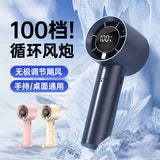 Ventilador de Mano de Alta Velocidad – Pantalla Digital y Potencia Máxima