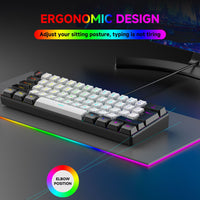 Combo Teclado y Mouse Gamer RGB 61 Teclas – Compacto y Preciso