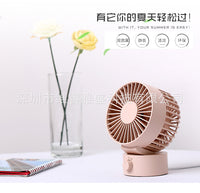 Mini Ventilador de Escritorio Macaron 4 Pulgadas – Recargable y Portátil