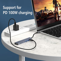 Docking Station USB-C 7 en 1 – HDMI 4K para Celular, Tablet y Laptop