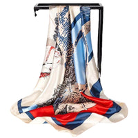 Pañuelo Tipo Seda Foulard 90×90 cm para Mujer