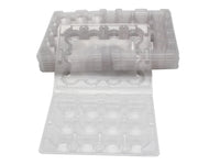 50pcs 12/18/ Hole Quail Egg Trays Thick Compression Resistant Buckle Folding Packaging Boxes Food Grade PET Bird Egg Box