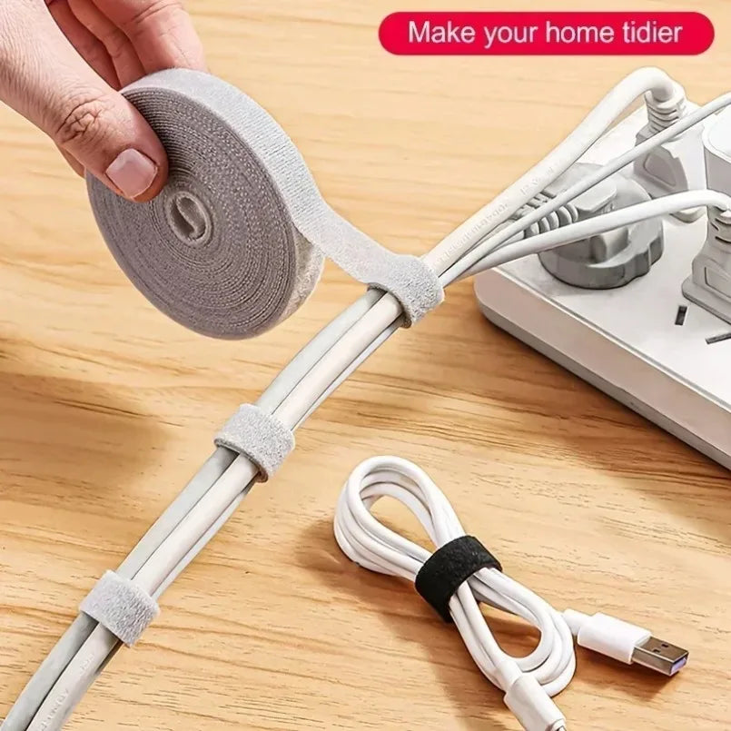 Organizador de Cables Reutilizable 1 m / 5 m – Adiós al Desorden de Cargadores
