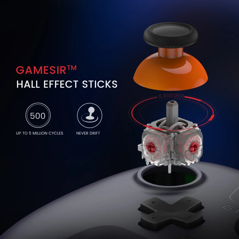Control Inalámbrico GameSir Nova Lite – Joysticks de Efecto Hall para Switch, PC y Móvil