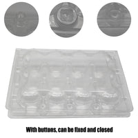 50pcs 12/18/ Hole Quail Egg Trays Thick Compression Resistant Buckle Folding Packaging Boxes Food Grade PET Bird Egg Box