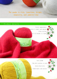 400g High-End Luxury Cashmere Yarn, Combed Goat Wool Yarn, Handmade Autumn and Winter Warm Fashion Knitwear for Men and Women, Base Layer Sweater, Scarf, Warm Wool Pants, 8 Pieces/Pack