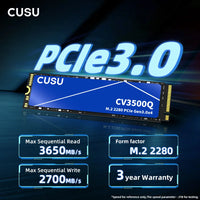 Disco SSD M.2 NVMe CUSU – 256GB / 512GB / 1TB / 2TB, Velocidad PCIe 3.0 x4