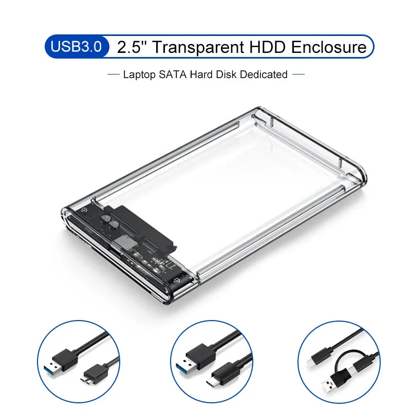 Caja Externa para Disco Duro 2.5" USB 3.0 – Convierte tu HDD/SSD en Portátil