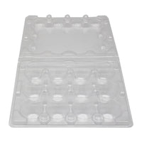 50pcs 12/18/ Hole Quail Egg Trays Thick Compression Resistant Buckle Folding Packaging Boxes Food Grade PET Bird Egg Box