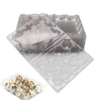 50pcs 12/18/ Hole Quail Egg Trays Thick Compression Resistant Buckle Folding Packaging Boxes Food Grade PET Bird Egg Box