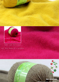 400g High-End Luxury Cashmere Yarn, Combed Goat Wool Yarn, Handmade Autumn and Winter Warm Fashion Knitwear for Men and Women, Base Layer Sweater, Scarf, Warm Wool Pants, 8 Pieces/Pack