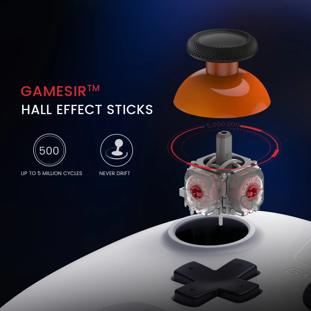 Control Inalámbrico GameSir Nova Lite – Joysticks de Efecto Hall para Switch, PC y Móvil