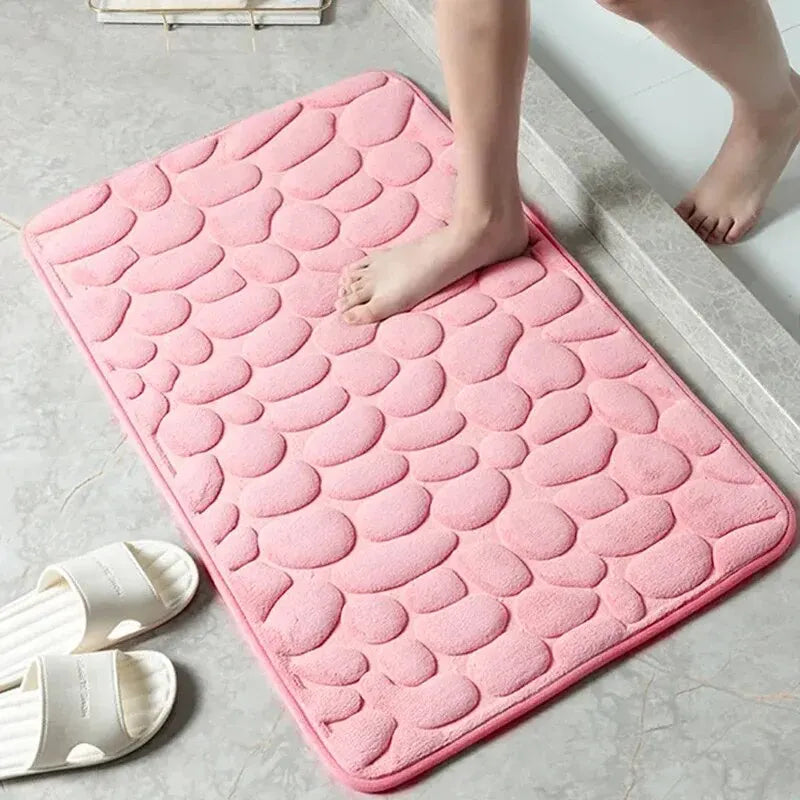 Alfombra Antideslizante Efecto Piedra para Baño y Sala