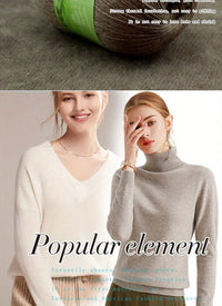 400g High-End Luxury Cashmere Yarn, Combed Goat Wool Yarn, Handmade Autumn and Winter Warm Fashion Knitwear for Men and Women, Base Layer Sweater, Scarf, Warm Wool Pants, 8 Pieces/Pack